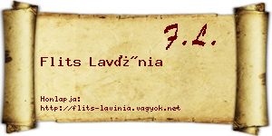 Flits Lavínia névjegykártya